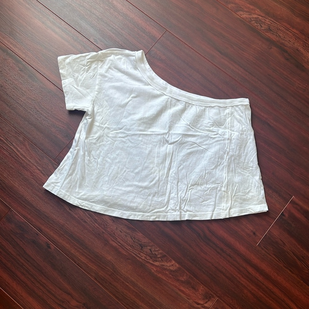 NWOT! Free people white one shoulder tshirt